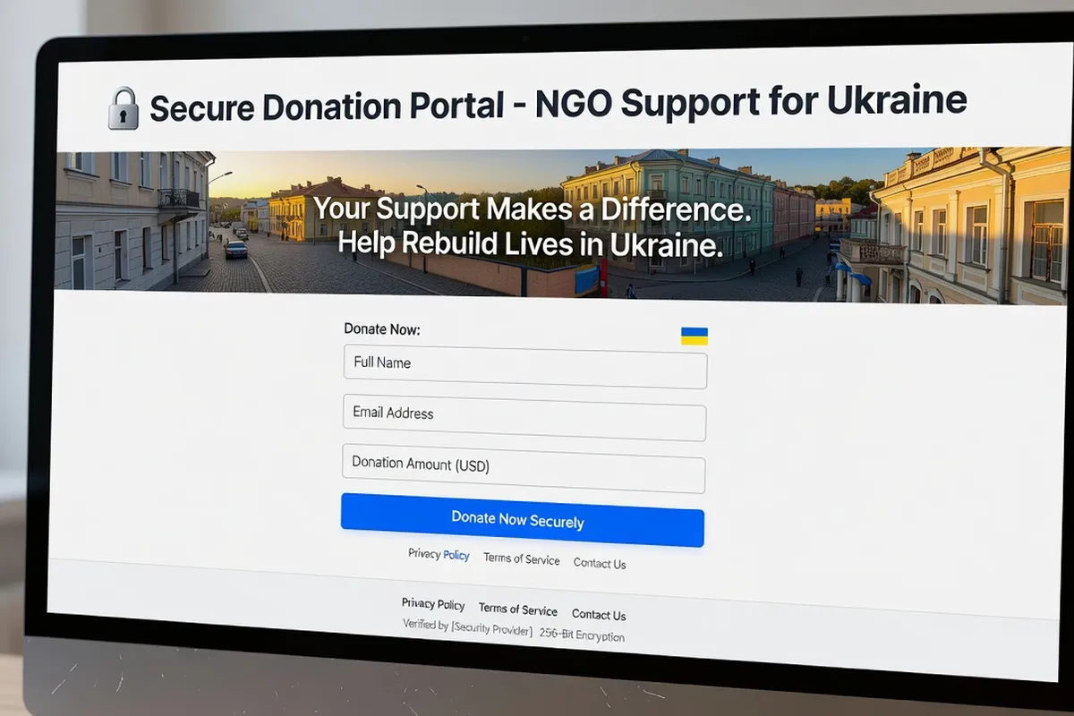 Bénévole français aidant l'Ukraine à distance via internet