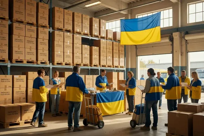 Circuito de um donativo humanitário