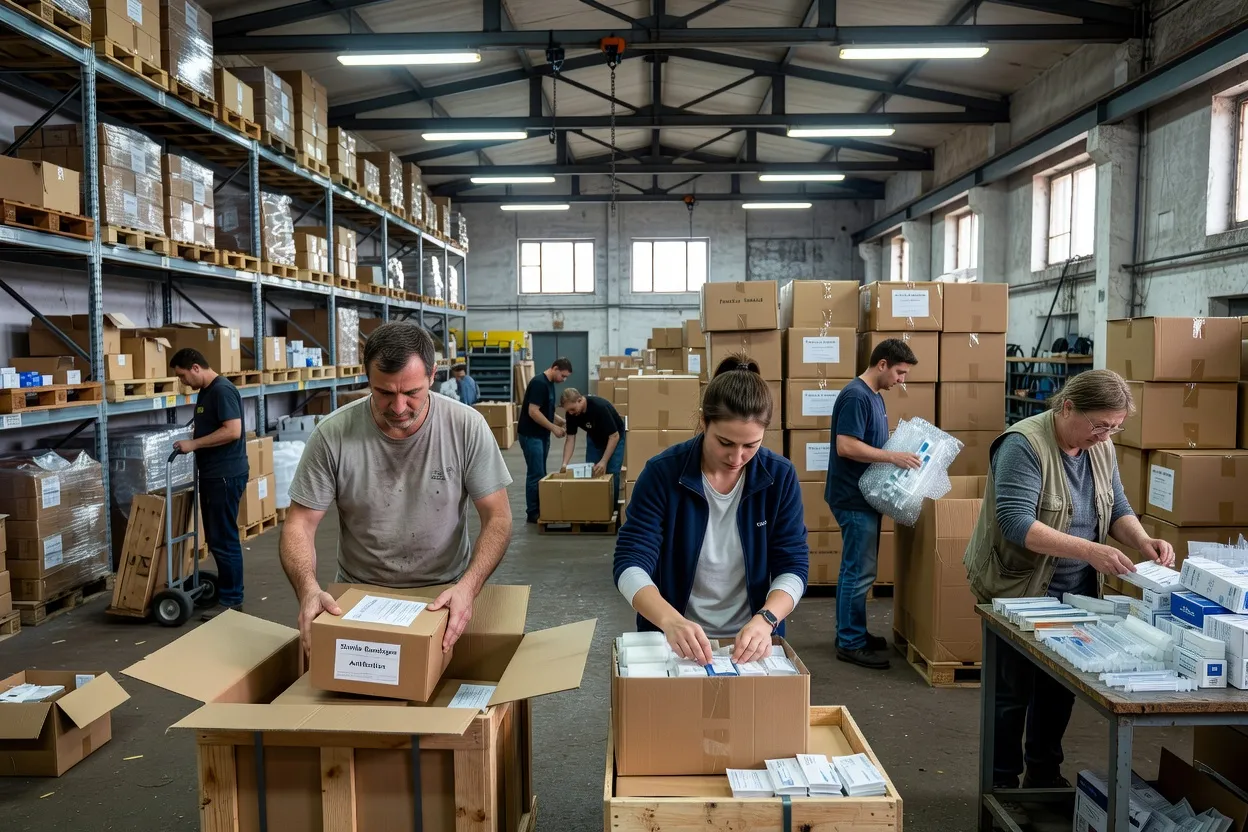 Пакування медичного обладнання для гуманітарної донації