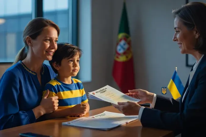Balcão de atendimento do AIMA para cidadãos ucranianos em Portugal